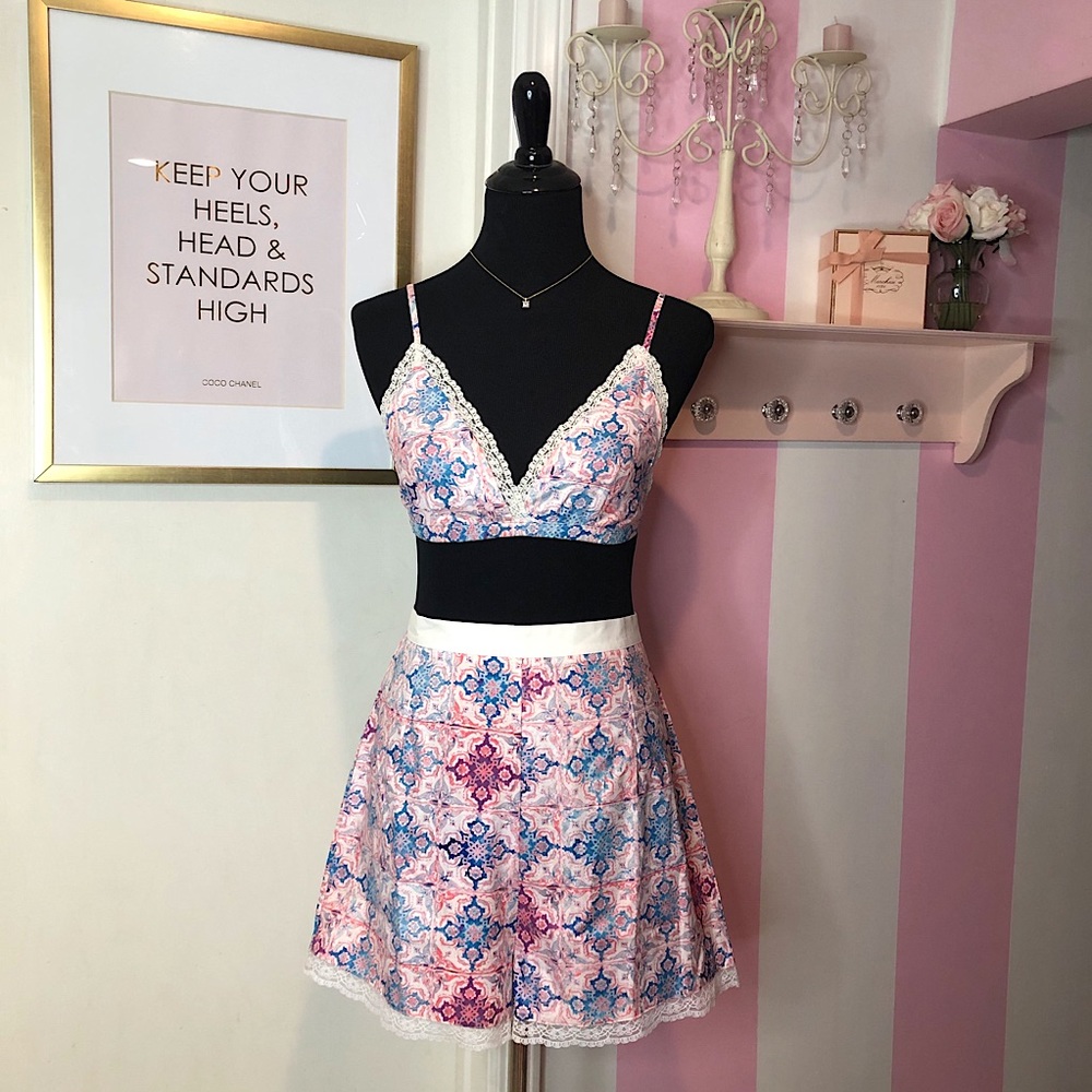 Missguided Pastel Top and Shorts Set💕